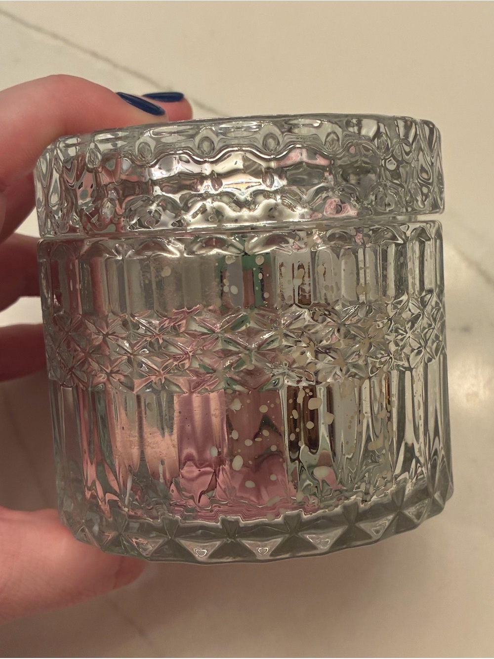 Mercury Glass Candle - Frosted Wild Pine Scent